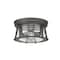 Z-Lite Cape Harbor 2 Light Flush Mount, Bronze & Clear 491F2-BRZ - alternate 4